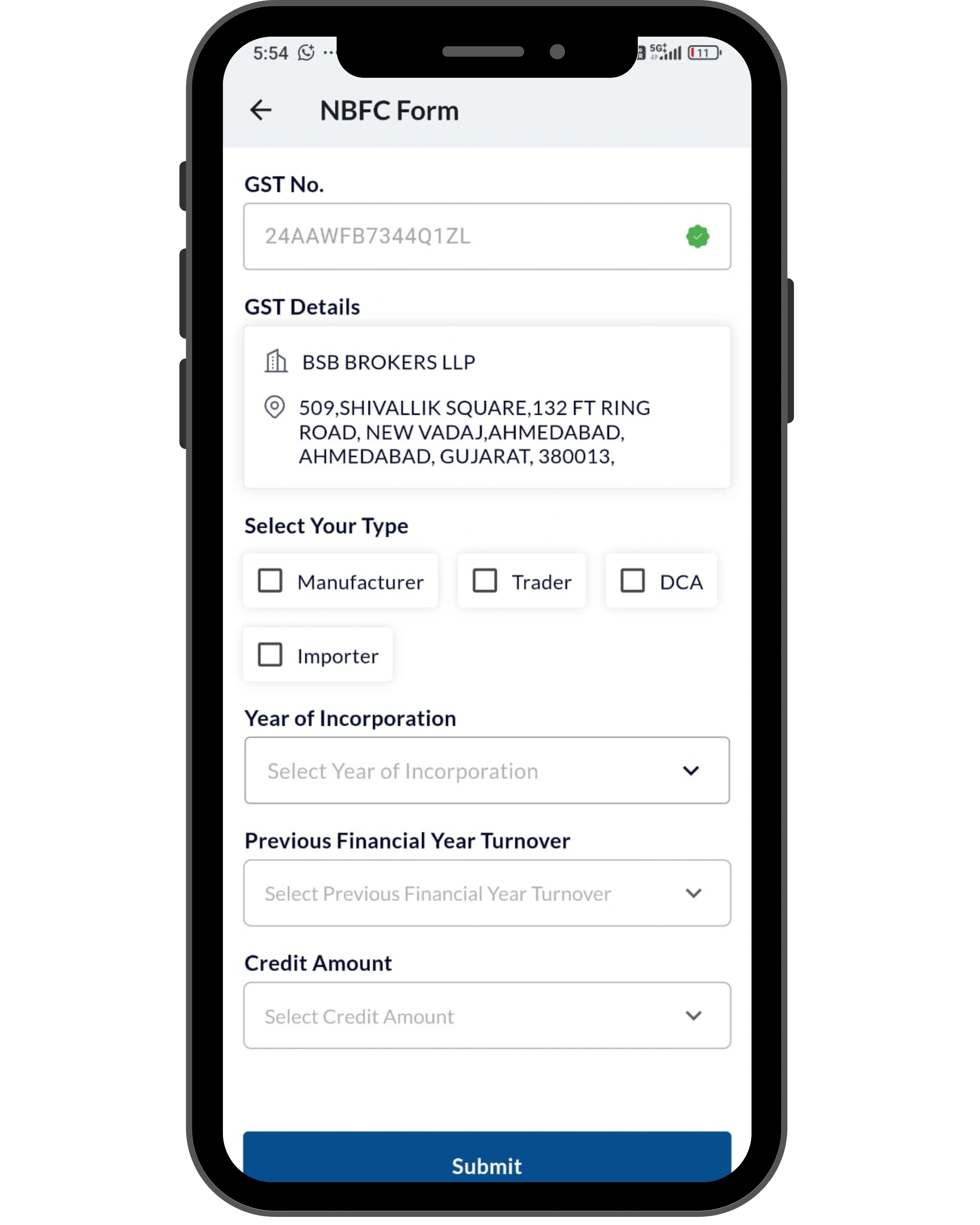 BSB Buyer App Screen 5