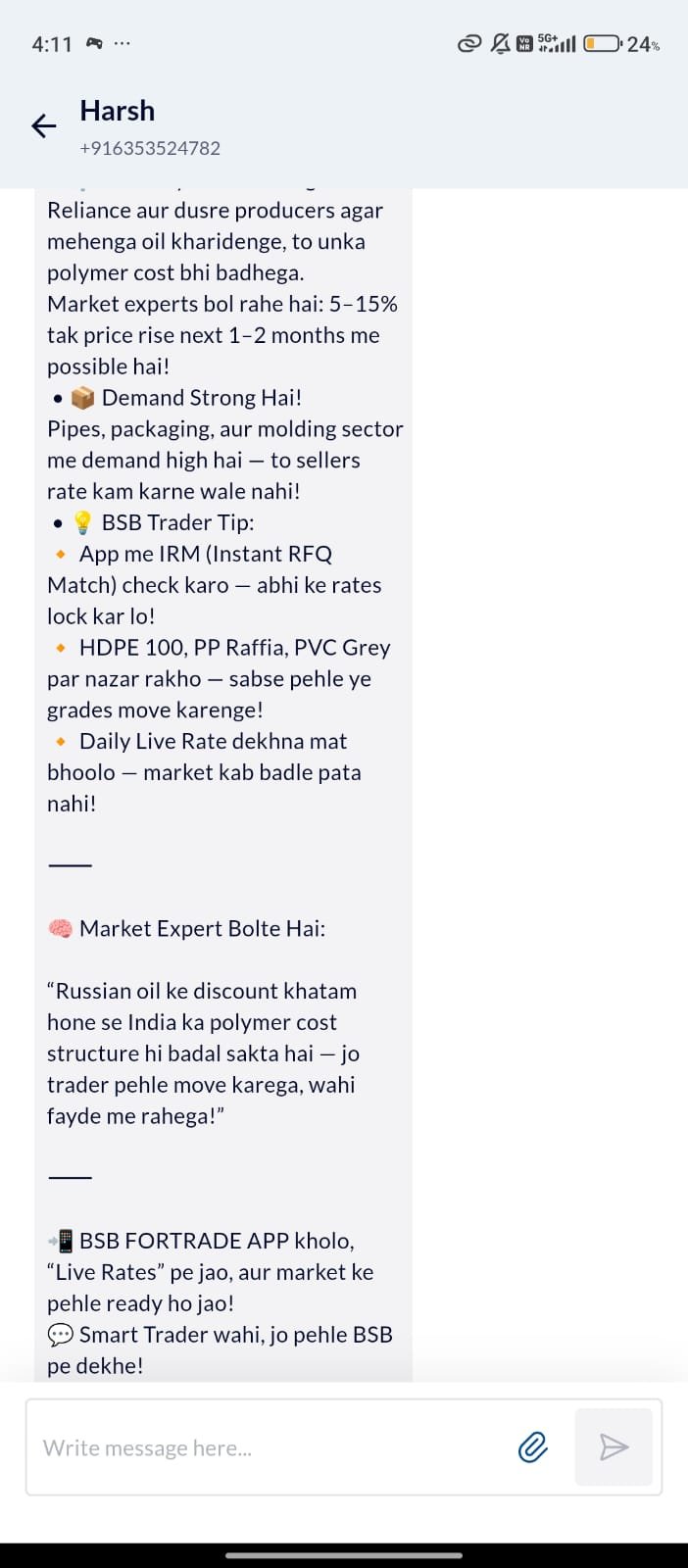 BSB Buyer App feature list